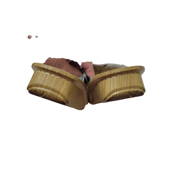 Alegria Venice Casual Slip On Gold Leather Wedge Sandals VEN-293 Womens EU37 US7 - Picture 8 of 10